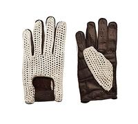 SIMONI Racing Guanti da Guida per Auto in Stile Vintage in Morbida Pelle e Rete in Cotone