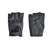 Guanti Vintage neri vera pelle senza dita taglia M Simoni Racing