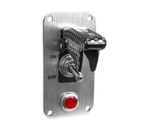 Simoni Racing Interruttore Universale con Placca Cromata LED 12V - 20 Amp