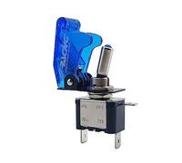 Simoni Racing ISR/1BT-LB Interruttore Universale con Led, Interruttore a Levetta, Interruttore a Bilanciere, Starter a Due Vie, Blu Trasparente e Led Blu