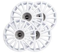 Simoni Racing kit 4 Copricerchi 16" in ABS - Grand Prix White - art.GP/16W