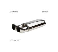 Simoni Racing Marmitta Doppio Scarico Acciaio Inox Tondo ESR654