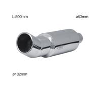 Simoni Racing Marmitta Scarico Acciaio Inox Tonda Inclinata ESR705