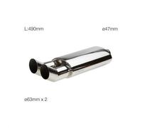 Simoni Racing ESR654 Marmitta Sportiva Gatling Universale, in Inox