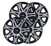 Simoni Racing NAS/14SB Copricerchi Nascar Silver Black Universali, 14 pollici