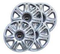 Simoni Racing NAS/15 Set 4 Copricerchi Nascar 15 pollici copriruota auto universali Grigio Silver