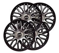 Simoni Racing ORD/16B, Set 4 Copricerchi universali Orden Black da 16" pollici, Copriruota auto Grigio e Nero