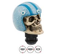 Pomello cambio universale Simoni Racing Skeletor teschio elmetto blu