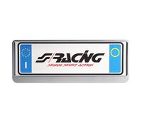 Simoni Racing PTX/AG Portatarga Universale Anteriore, Supporto Targa Auto Standard EU - Piastra per Targhe Auto, Grigio
