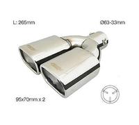 Simoni Racing Scarico Marmitta Terminale in inox rettangolare x2 cod. TRX/101