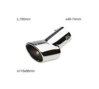 Terminale scarico universale inox singolo ovale DTM TRX/86