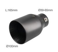 Simoni Racing Scarico Marmitta Terminale rotondo acciaio inox nero- art. TRX/112