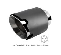 Simoni Racing Scarico Marmitta Terminale rotondo inox nero UNIVERSALE - TRX/122N