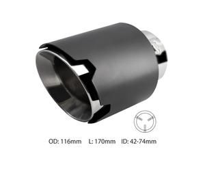 Simoni Racing Scarico Marmitta Terminale rotondo inox nero UNIVERSALE - TRX/122N