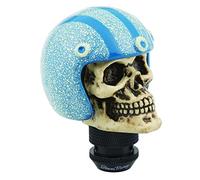 Pomello cambio universale Simoni Racing Skeletor teschio elmetto blu