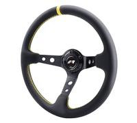 Simoni Racing Volante sportivo Speciale 350 mm, a calice, eco-pelle nero