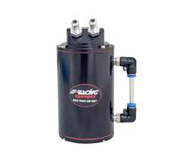 Simoni Racing SR/OIL-N Serbatoio Raccolta Olio Universale 350 ml, Serbatoio di Raccolta Olio da Corsa in Alluminio, Accessorio Motore per Auto, Nero