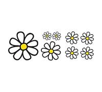 SIMONI RACING SRS8 Kit 8 Adesivi Prespaziati Design Margherite, Set di 8 - NUOVO