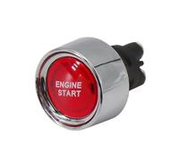 Simoni Racing SSR/4XR Pulsante Starter Engine Start 12V 50A con LED Rosso e Bordo Cromato, Pulsante di Avviamento a Pannello per Auto, Scritta Engine Start Retroilluminata, Foro Montaggio 34 mm