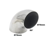 Simoni racing TC76 Raccordo curva 90° scarico auto Ø76 mm in acciaio