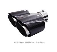 Simoni Racing Terminale doppio rotondo disassato carbonio e acciaio - TRX/117L