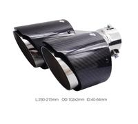 Simoni Racing Terminale doppio rotondo disassato carbonio e acciaio - TRX/118R