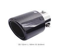 Terminale scarico universale carbonio singolo rotondo inclinato 38-64mm TRX/120C