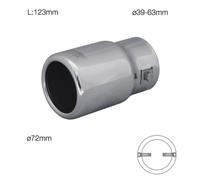 Simoni Racing Terminale Scarico in Acciaio Inox Dritto Tondo TRX/15
