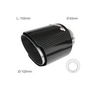 Simoni Racing scarico marmitta Terminale rotondo inclinato in carbonio - TRX/96C