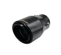 Terminale scarico universale inox nero singolo 39-64mm TRX/108N