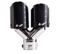 Simoni Racing Terminale doppio rotondo disassato carbonio e acciaio - TRX/117L