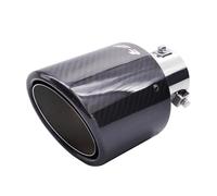 Terminale scarico universale carbonio singolo rotondo inclinato 38-64mm TRX/121C