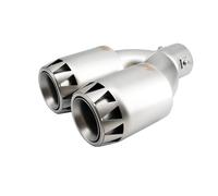 Terminale scarico universale inox satinato rotondo doppio 39-63mm TRX/123