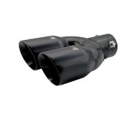 Terminale scarico universale inox nero doppio inclinato 35-56mm TRX/92N