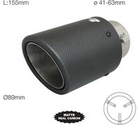 Simoni Racing TRX/95C Terminale di Scarico in vero Carbonio Universale, Nero