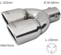 Simoni Racing Trx18L Terminale Inox Rotondo Doppio Inclinato Disassato Sinistro