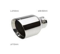 Simoni Racing TRX20 Terminale Scarico in Acciaio Inox Rotondo Inclinato Ø115mm