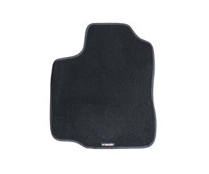 Simoni Racing TSC Modello C Tappetino Auto Anteriore Lato Guida, Tappetino Singolo in Moquette Nera, Bordo Nero
