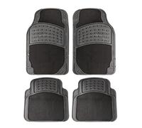 Simoni Racing TSRG/N3 Tappeti in Gomma Tagliabili, Universali, set 4 pezzi - In Gomma e Moquette Nera