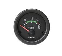 Simoni Racing VM/B Black line Strumento Voltmetro Elettrico, Universale per Auto o Camion, con Display Retroilluminato Led Bianco