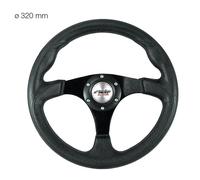 Simoni Racing Volante Universale in Poliuretano Nero Barchetta Poly diam 320