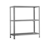 SimonRack 8425437083860 Scaffale Metallo Garage 3 Livelli con capacità di Carico di 75 kg, Grigio, 900x800x500