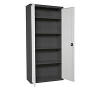 SimonRack Amario Metallico Multiuso, 2 Porte, 1800 x 1000 x 400 mm, Metallo, Antracite/Bianco, 1800x1000x400