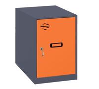 SimonRack Armadietto Metallico Piccolo; Armadio Metallico per Archiviazione, Armadio Multiuso, 475x300x500 mm, Antracite/Arancione - Simonlocker