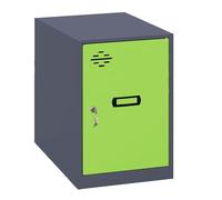 SimonRack Armadietto Metallico Piccolo; Armadio Metallico per Archiviazione, Armadio Multiuso, 475x300x500 mm, Antracite/Verde - Simonlocker