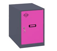SimonRack Armadietto Metallico Piccolo; Armadio Metallico per Archiviazione, Armadio Multiuso, 475x400x500 mm, Antracite/Rosa - Simonlocker