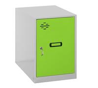 SimonRack Armadietto Metallico Piccolo; Armadio Metallico per Archiviazione, Armadio Multiuso, 475x400x500 mm, Grigio/Verde - Simonlocker