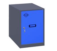 SimonRack Armadietto Metallico Piccolo; Armadio Metallico per Archiviazione, Armadio Multiuso, 475x400x500 mm, Antracite/Azzurro - Simonlocker