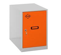 SimonRack Armadietto Metallico Piccolo; Armadio Metallico per Archiviazione, Armadio Multiuso, 475x400x500 mm, Grigio/Arancione - Simonlocker