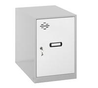 SimonRack Armadietto Metallico Piccolo; Armadio Metallico per Archiviazione, Armadio Multiuso, 475x400x500 mm, Grigio/Bianco - Simonlocker